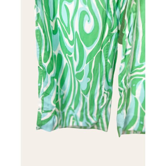 Lilly Pulitzer Cambridge Green Groovy Print Wide Leg Pull-On Palazzo Pant Size S - Picture 6 of 6